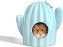 ハムスター 陶器ハウス サボテン型 隠れ家 セラミック かわいい 涼感 快適 クッション付き 大きめ L/Sサイズ 父の日