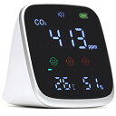 二酸化炭素モニター CO2センサー 測定器 計測器 検出器 センサー co2 モニター チェッカー 二酸化炭素 PM2.5 ホルムアルデヒド 有機化合物 温度 湿度 時計 充電式 父の日