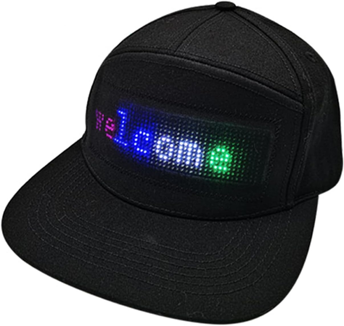 キャップ Cap 人気 光る 帽子 スパークリー ディスプレイ おもしろいグッズ スマホ簡単操作 文字 DIY マルチスタイル 誕生日 クリスマス 応援 パーティー ハロウィングッズ スポーツ観戦 お店宣伝 Free Size 男女兼用 日本語対応 父の日