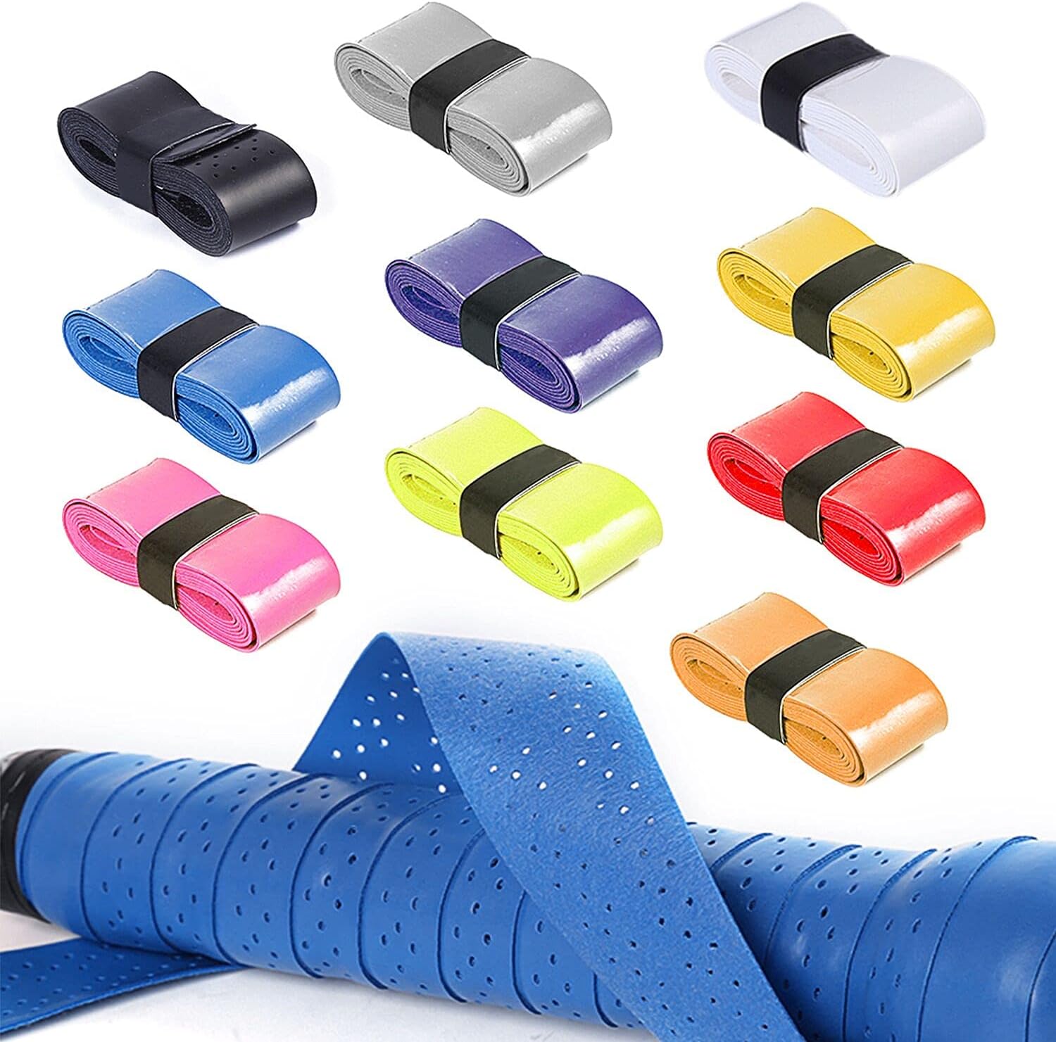 5本セット グリップテープ テニス グリップ テープ ウェット 滑り止め 通気性 吸汗 バドミントン テニスラケット ゴルフ グリップテープ 釣り竿 自転車 野球 ダンベル用 父の日