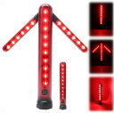 【PT10倍+10%OFFクーポン】合図灯 誘導灯 誘導棒 LED 警告灯 緊急灯 非常信号灯 赤色 点滅モード 矢印ライト 防水 夜間作業 交通整理 ガードマン 父の日