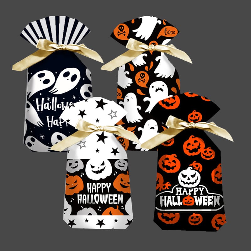 【PT10倍+10%OFFクーポン】50枚セット ハロウィン ラッピング キャンディバッグ お菓子袋 小分け プレゼント袋 子供 準備簡単 ラッピングバッグ 包装袋 パンプキン 可愛い ギフトバッグ おしゃれ プレゼント ハロウィーン パーティーグッズ 2308 父の日