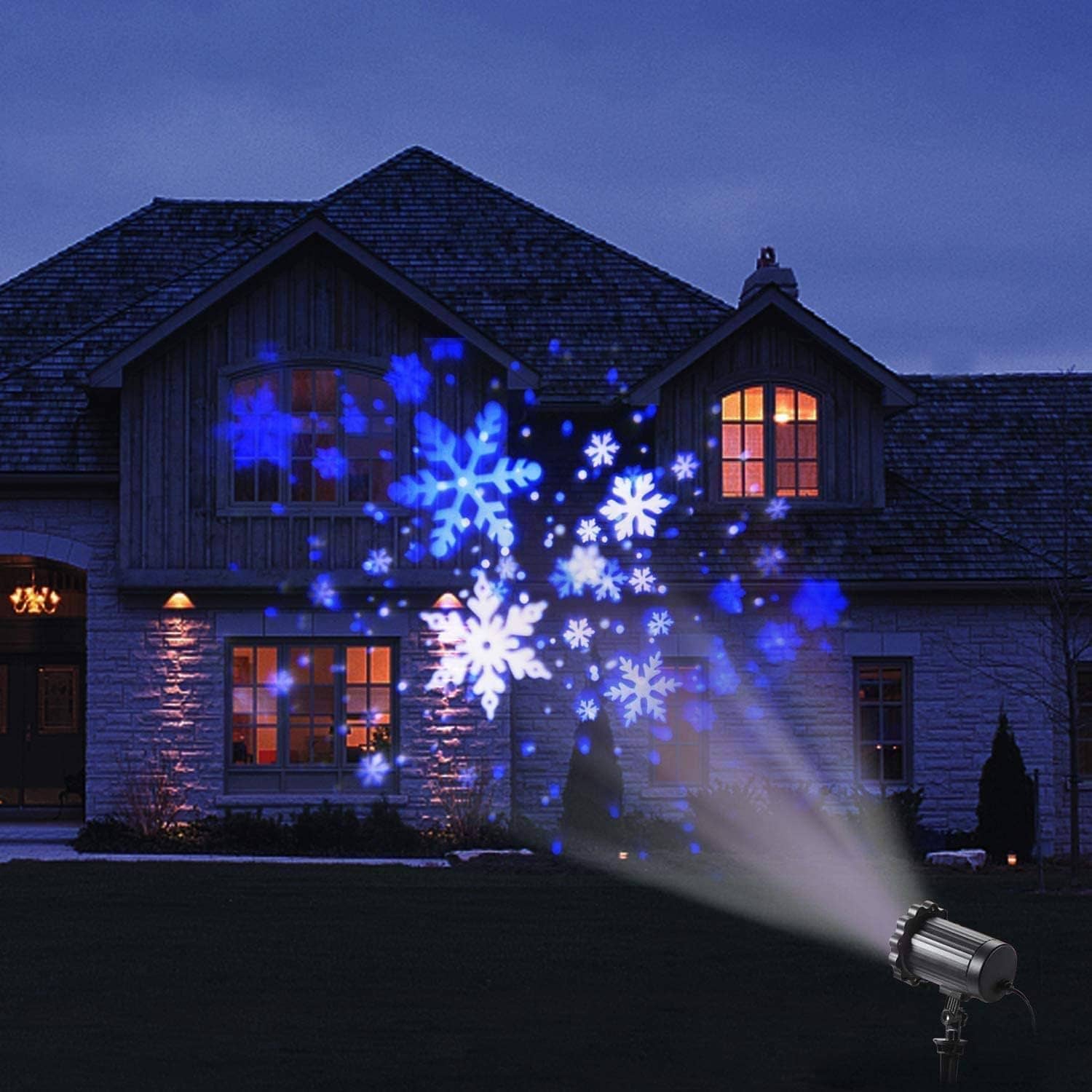 【PT10倍+10%OFFクーポン】雪が降る プロジェクターライト クリスマス 防水LEDクリスマス ホリデープロジェクターランプ ガーデン装飾 置物ライト 結婚式 お誕生日 雰囲気作り 室内 室外 飾り物 休日 装飾照明 クリスマス パーティー ギフト 2308 父の日