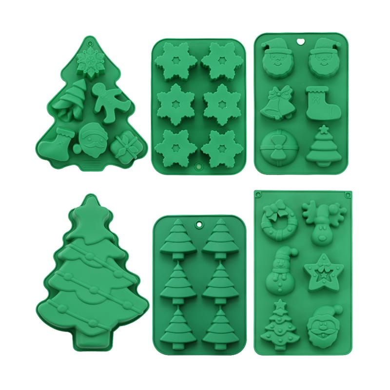 【PT10倍+10%OFFクーポン】6点入り キャンドル シリコンモールド 3D クリスマス 型 クリスマス ツリー ジンジャーブレッドマン スノーフレーク ヘラジカ DIY 手作り クッキー キャンディー型 チョコレート型 UVレジン型 2309 父の日