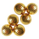 【PT10倍+10%OFFクーポン】6個セット ゴルフボール 金メッキ ダブルレイゴルフボール 高い視認性 耐久 ゴールデンゴルフボール プレゼント 贈り物 ギ...