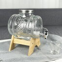 3L ピッチャー 冷水筒ポット ドリンク冷蔵庫 ガラス ジャグ ドリンクサーバー ABS蛇口付き ビールディスペンサー 家庭用 冷蔵庫 飲料 水バケット 父の日(3)