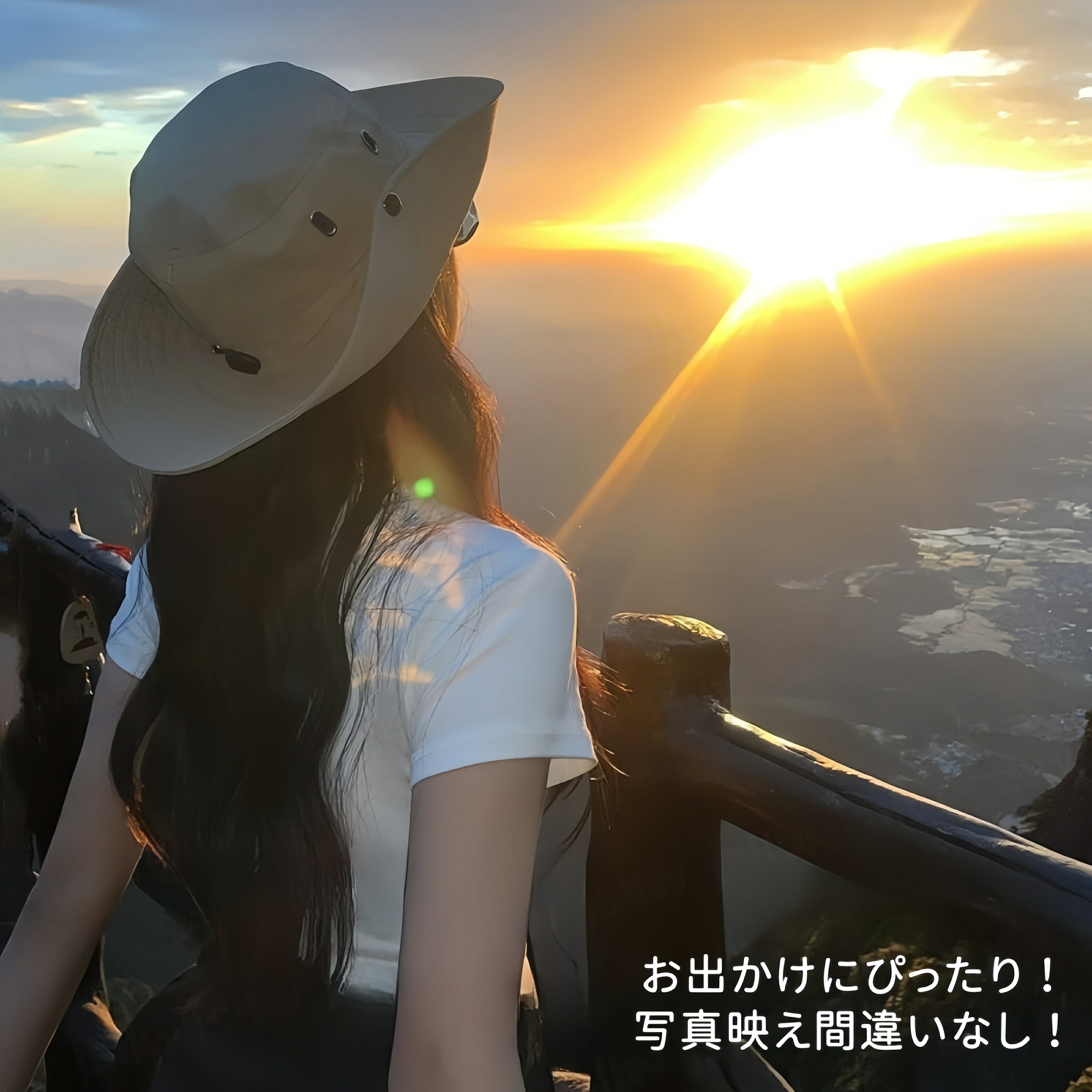 登山帽子アゴ紐つき 4色 メンズ レーディス カウボーイハット カウボーイ帽子 バケ...