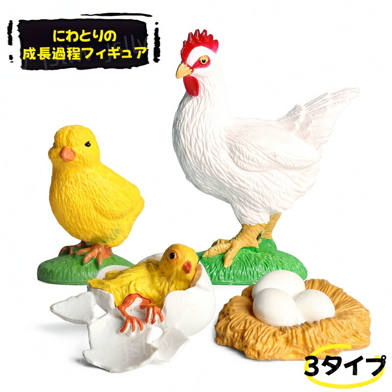 【楽天スーパーSALE10%OFF】にわとりの成長サイクルフィギュア リアル動物模型 おもちゃ 子供向け学習玩具 にわとりの成長過程ミニチュア模型 雄鶏 雌鶏 知育玩具 鶏のライフサイクル 置物 教材 動物グロス 幼稚園 保育園 小学校 科学教育 観察学習 ホームスクーリング