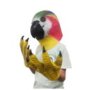 カラフルなオウムマスク足セット 動物マスク 面白い道具 パフォーマンス衣装 コスチューム マニュアルコスプレマスク ハロウィーンパーティーマスク 鳥仮装マスク ...