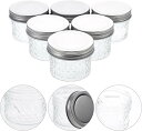 メイソンジャー 10個入 100mL 蓋付き ガラスジャー 保存用ガラス容器 丸型 jam jar スイーツ ふた付き食品容器 コーヒー豆缶 保存瓶 蜂蜜ガラス瓶 食洗機対応 透明ボトルキャニスター 調味料入れ 調味料ポット 砂糖 塩 紅茶 おしゃれ