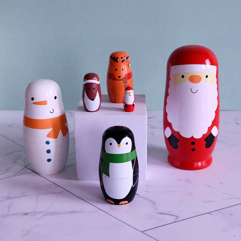 Rakuten - 【PT10倍+10%OFFクーポン】ロシアマトリョーシカ人形 クリスマス サンタクロース マトリョーシカ人形 可愛い おもろい 子供 おもちゃ 子供の日 誕生日 クリスマス プレゼント 父の日