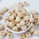 【PT10倍+10%OFFクーポン】木製ビーズ スパイラル 10/15/20mm ビーズ ウッド 木 ウッドビーズ 無塗装 天然素材 diy 質材 素材 材料 ...