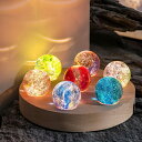 【PT10倍+10%OFFクーポン】水晶玉 置物 おしゃれ 誕生日プレゼント女性 男性 人気 LED 7色 クリスタル ボール インテリア 間接照明 雰囲気作り オブジェ ベッドサイ ドランプ 癒しグッズ 寝室 ライト おしゃれ ホーム オフィス 飾り 父の日