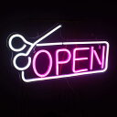 【PT10倍+10%OFFクーポン】ネオンサイン 「Open USB給電 NEON SIGN ネオン管 広告用 ヘアサロン看板 ディスプレイ カフェ 喫茶店 イ...
