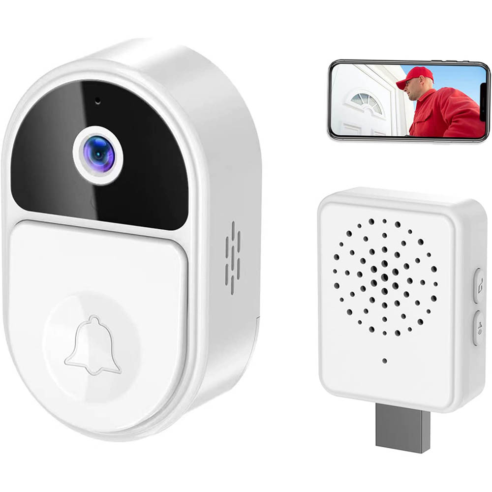 ＼マラソン期間 P10倍／ワイヤレスドアホン ワイヤレス インターフォン 工事不要 カメラ付き 充電式 テレビドアホン 無線 WiFi インターホン ワイヤレス ビデオドアベル 呼び出しチャイム スマホ連動機能 防犯対策 双方向通話 2.4GHz対応 日本語説明書 電子マニュアル PDF