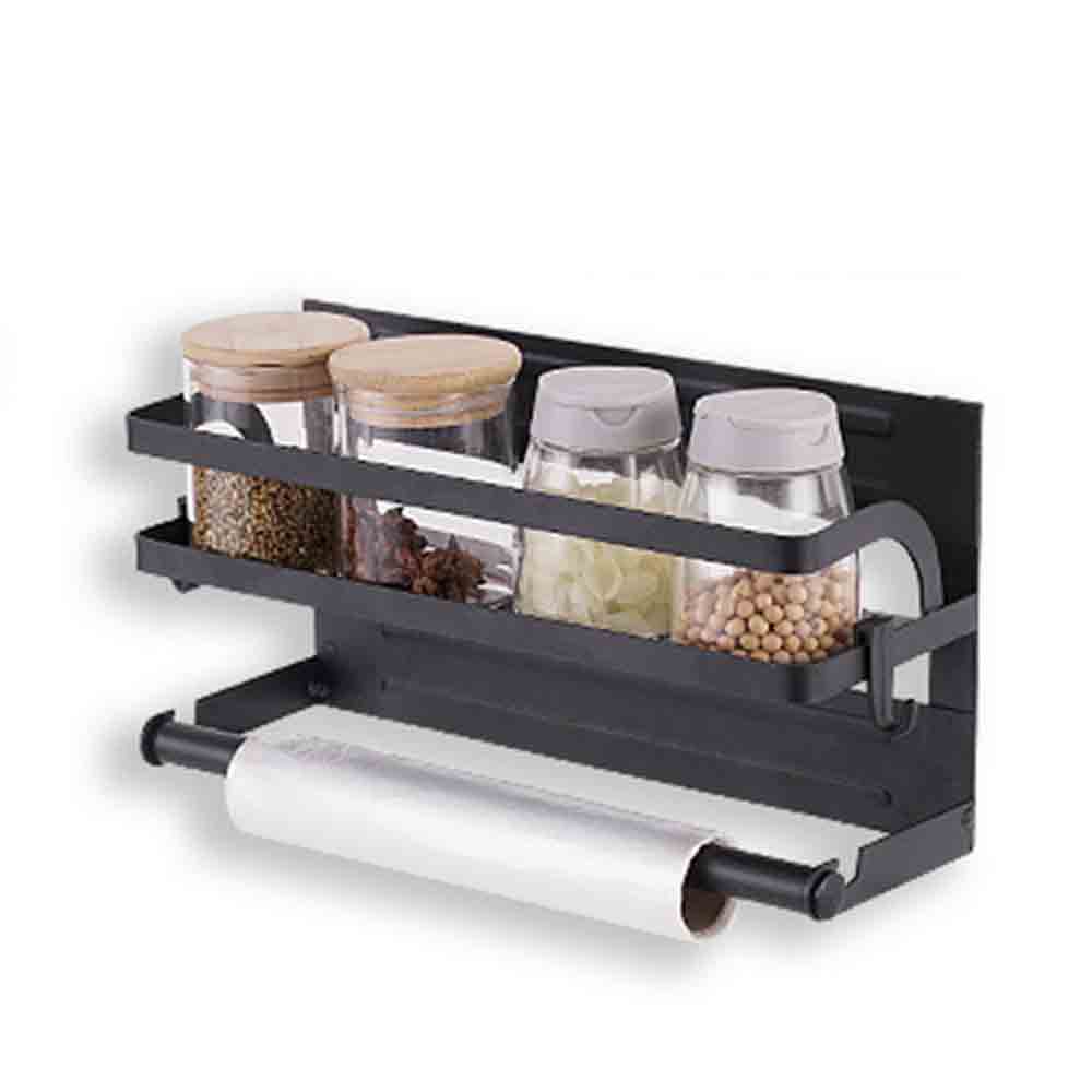 ＼マラソン期間 P10倍／マグネット スパイスラック 穴開け不要 キッチンペーパーホルダー付き 調味料収..