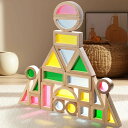 \マラソン期間 P10倍/木製 虹色 ブロック 玩具 万華鏡 赤ちゃん 幼児 直方体 正三角形 立体パズル パネル 半円形 教育玩具 カラフル 積み木 アクリルシート おもちゃ 撮影道具 レインボー 玩具 知能の開発 幼稚園 贈り物 当店オススメ