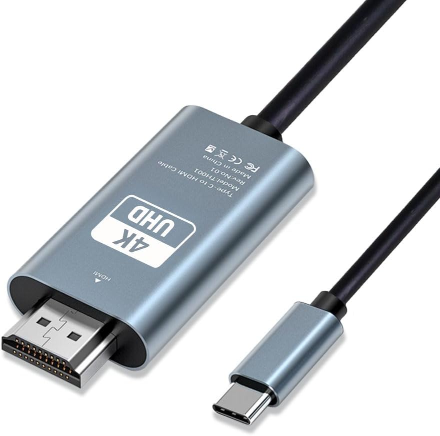 【マラソン限定 ポイント10倍】USB C HDMI 変換ケーブル 4K 30Hz 在宅勤務 タイプC HDMI 1.8M 接続ケーブル Type C HDMI変換アダプター 設定不要 MacBook Air、MacBook Pro、iPad Pro 2020/2019、iMac、Huawei Matebook、Surface Book、Galaxy S20/S20+など対応 PVC