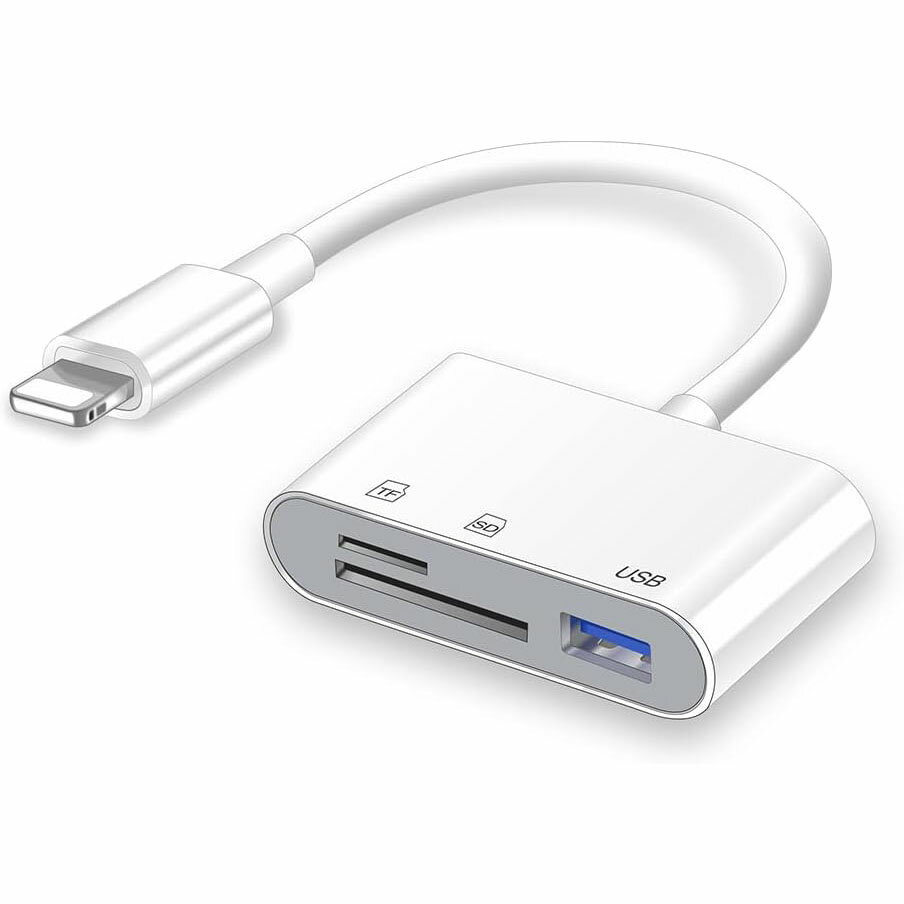 【2024新登場】SDカードリーダー IPHONE SDカードリーダー 3 in 1 TFカードカメラリーダー USBカメラアダプタ 高速データ転送 変換アダプタ 写真 ビデオ キーボード 資料 双方向データ送信 iPhone/iPad/IOS対応