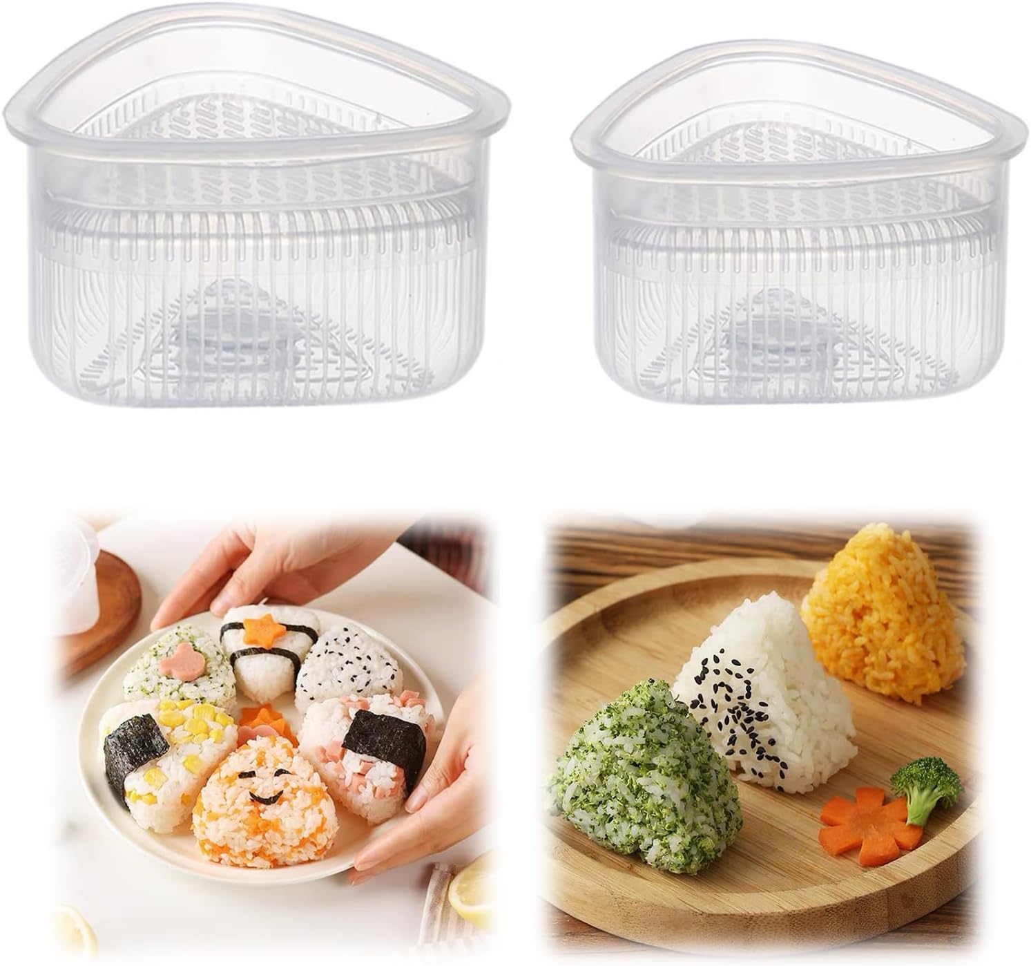 【マラソン限定 クーポン発行中】4個入り おにぎり型 三角型 カンタン おにぎりメーカー 4ピース 型和風寿司型セット 取 手入れ簡単 ダブルエンボス加工でごはんがくっつかない マジックおにぎり型 簡単便利 寿司道具 飲食店 業務用 キッチン用品