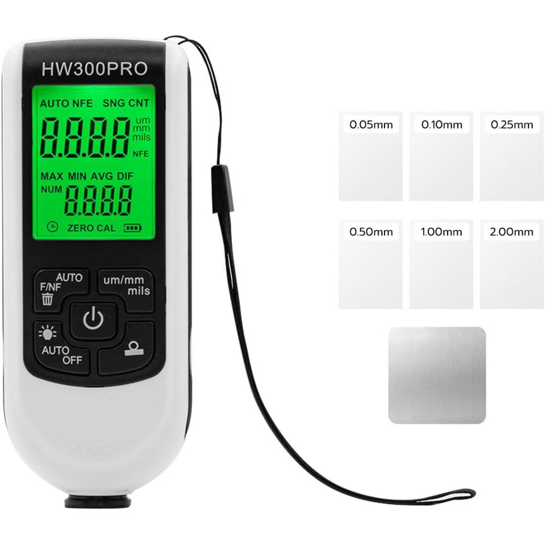 【マラソン限定 クーポン発行中】膜厚計 塗膜計 自動車塗装 膜 厚み 測定器 英語説明書 車用 塗装膜厚計 デジタル塗装テスター 塗膜厚さ測定器 高精度・多用途・コンパクト設計 金属コーティング測定の最適ツール ホワイト 英語説明書