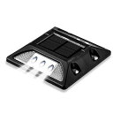 \マラソン期間 P10倍/路面表示灯 高輝度LED採用 自発光式道路鋲 縁石鋲 視線誘導灯 ソーラー自動充電 LED 道路 照明 ポール センターライン 縁石 反射板 視線誘導 合流帯 安全性 路肩鋲 道路鋲 夜間自動点灯 強力 ブラック