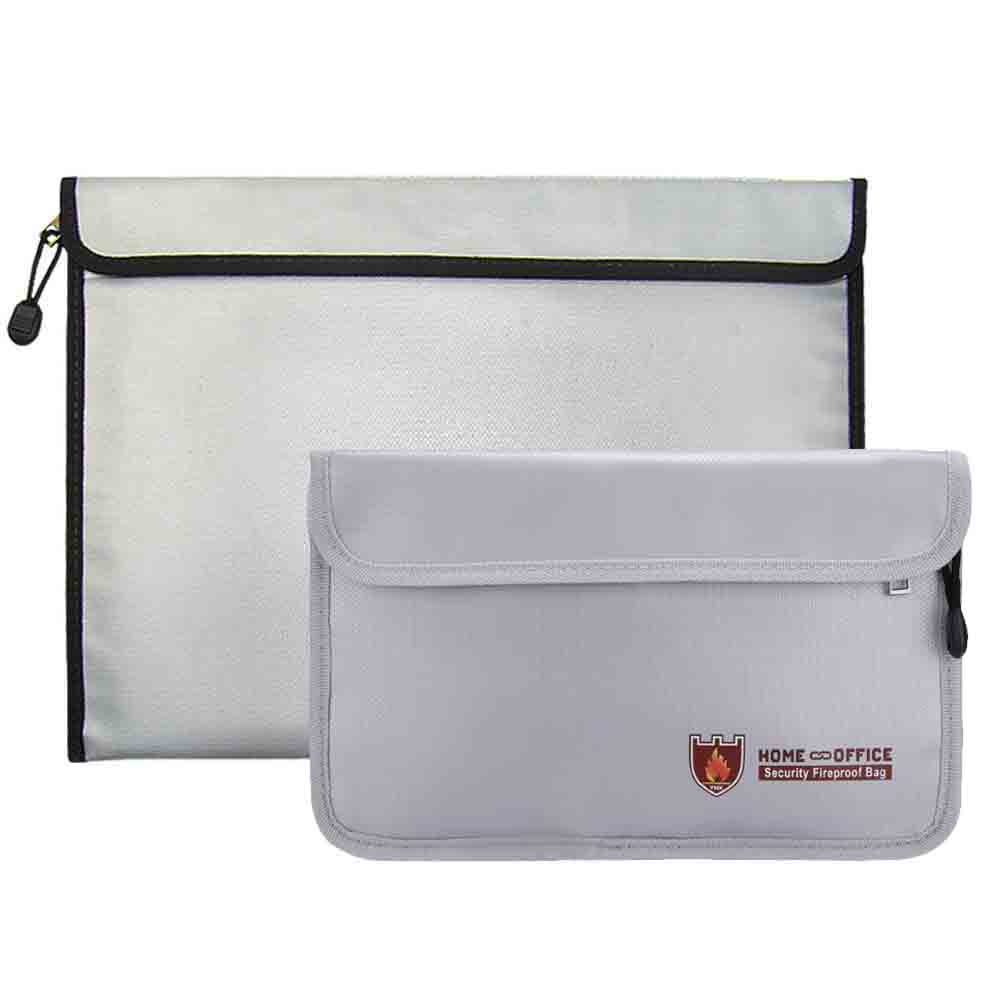 ＼マラソン期間 P10倍／耐火バッグ 耐火 袋 38 x 28CM 耐火ケース 耐火袋 収納ケース 金庫 書類保管ケース 防爆バッグ セーフティーバッグ ドキュメント保管バッグ 現金収納ケース ジッパー式 防火 防水 防災 現金 防炎ポーチ