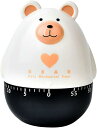 タイマー電池不要 小さなデジタル時計 回転式 クマ型 メカニカルタイマー キッチンタイマー キッチンの装飾 日の出目覚まし時計 子供も使いやすい 素敵なタイマー 白い 料理学習 料理 スープタイマー キッチン用品
