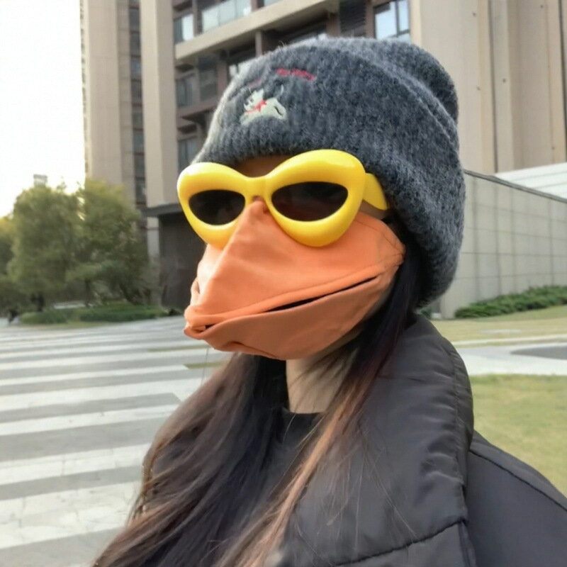 カラスの口マスク 動物のいたずら イタズラ 装飾 3D 開口可動 アヒルの口型 道具 送料無料