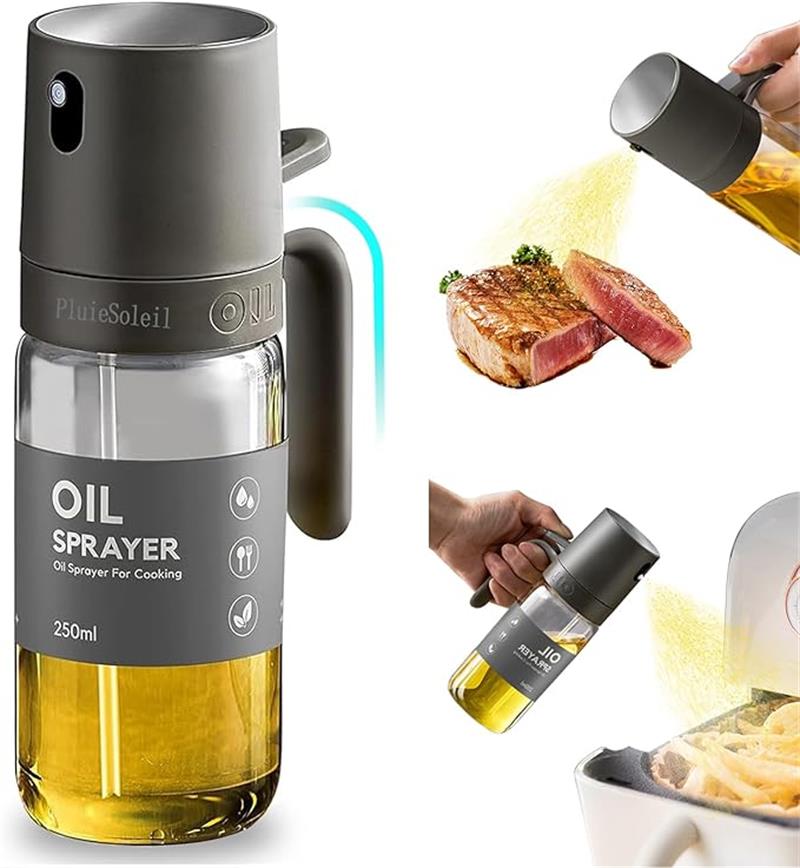 オイルスプレー オリーブオイル スプレー オイルスプレー 料理用 耐熱ガラス 防水 片手でも使用可能 オ..