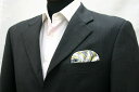 ◆【N-6】ポケットチーフ 挿すだけ 台紙 フィックスポン パッフド1【シルク】【ブルー02】【和柄】fixpon 差し込み式 送別 卒業式 入学式 入社式 結...