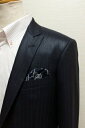 fixponポケットチーフ 挿すだけ 台紙 フィックスポン パッフド2【ネイビー】【ペイズリー柄】fixpon 差し込み式 送別 父の日 クールビズ 結婚式 ブ...