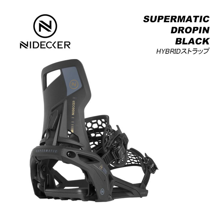 NIDECKER ナイデッカー スノーボード ビンディング SUPERMATIC DROPINシステム(HYBRIDストラップ) BLACK 23-24 モデル 1