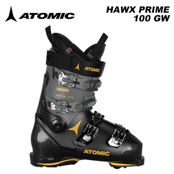 ATOMIC アトミック スキーブーツ HAWX PRIME 100 GW Black/Grey/Saffron 23-24 モデル
