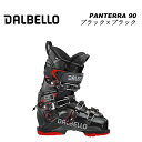 DALBELLO ダルベロ スキーブーツ ALL MOUNTAIN PANTERRA 90 ブラック×ブラック フレックス 90 Size: 24.5 - 30.5cm ※ご注意※ ・製造過程で細かいキズがつくことがありますが、不良品には該当いたしません。 ・実店舗と在庫を共有しているため、タイミングによって完売となる場合がございます。 ・モニターの発色によって色が異なって見える場合がございます。