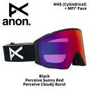 ANON アノン ゴーグル M4S (Cylindrical) + MFI Face Black/Perceive Sunny Red 25-26モデル【返品交換不可商品】