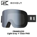 REVOLT リボルト ゴーグル FRAMELESS / Black × Black / Light Gray × Clear PHO 24-25 モデル(4)