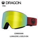 【H08】DRAGON ドラゴン ゴーグル PXV CORDOVAN LL J.GOLD ION 24-25 モデル【返品交換不可商品】