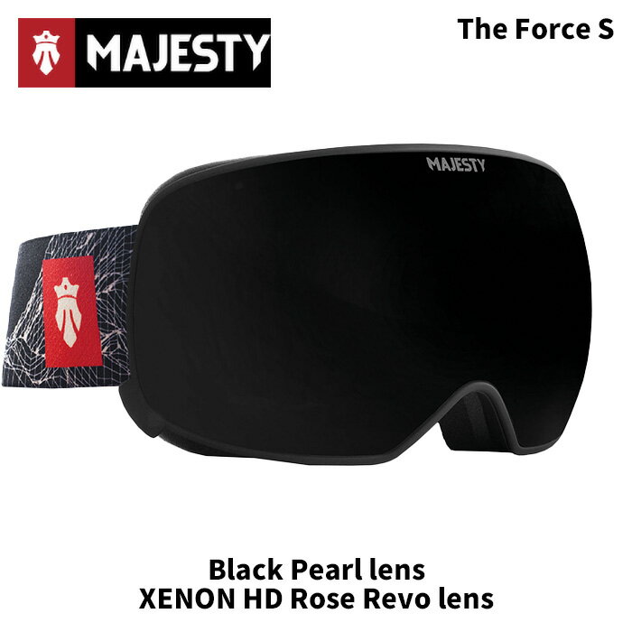Rakuten - MAJESTY マジェスティ ゴーグル The Force Spherical black | black pearl + XENON HD rose revo 24-25 モデル