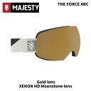 MAJESTY マジェスティ ゴーグル The Force Arc black | Gold lens + XENON HD moonstone lens 24-25 モデル