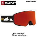 MAJESTY マジェスティ ゴーグル Transition black | Fire opal lens + Citrine lens 24-25 モデル