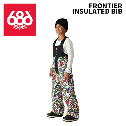 686 シックスエイトシックス ウェア FRONTIER INSULATED BIB KEITH-HARING-MULTI 24-25(2025)モデル ジュニア キッズ パンツ 686 シックスエイトシックス ウェア FRONTIER INSULATED BIB KEITH-HARING-MULTI 24-25(2025)モデル ジュニア キッズ パンツ