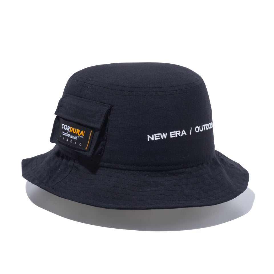 乐天商城 - 取扱店舗限定 NEWERA【OUTDOOR BUCKET01 COMBAT WOOL ：BLACK/WHITE】13772405　ニューエラ　アウトドア　バケットハット　取扱店舗限定モデル