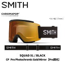 SMITH スミス ゴーグル SQUAD XL / BLACK / CP PRO PHOTOCHROMIC GOLD MIRROR 25-26 モデル