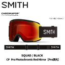 SMITH スミス ゴーグル SQUAD / BLACK / CP PRO PHOTOCHROMIC RED MIRROR 25-26 モデル