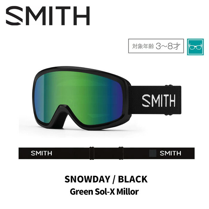 SMITH ߥ  SNOWDAY / BLACK / GREEN SOL-X MIRROR 25-26 ǥ ˥
