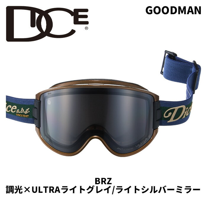 DICE ダイス ゴーグル GOODMAN BRZ GM54570 (C-UL LGR/LSI) 調光×ULTRAライトグレイ/ライトシルバーミラー 25-26モデル グッドマン
