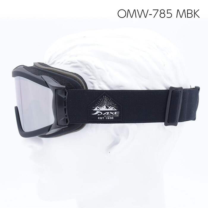 F.JANCK 楽天市場店のAXE アックス ゴーグル OMW-785N MBK マットブラック / シルバーミラー 25-26モデル｜アングル2