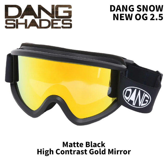 【vidgg26OG004】DANG SHADES ゴーグル OG 2.5 Matte Black x Gold Mirror PRO SHOP Strap 25-26モデル