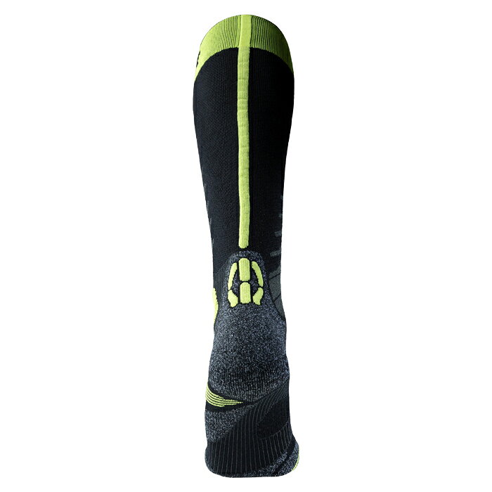 F.JANCK 楽天市場店のUYN S100274 ウィン ソックス Ski One Merino Socks Black/Lime 25-26モデル｜アングル3